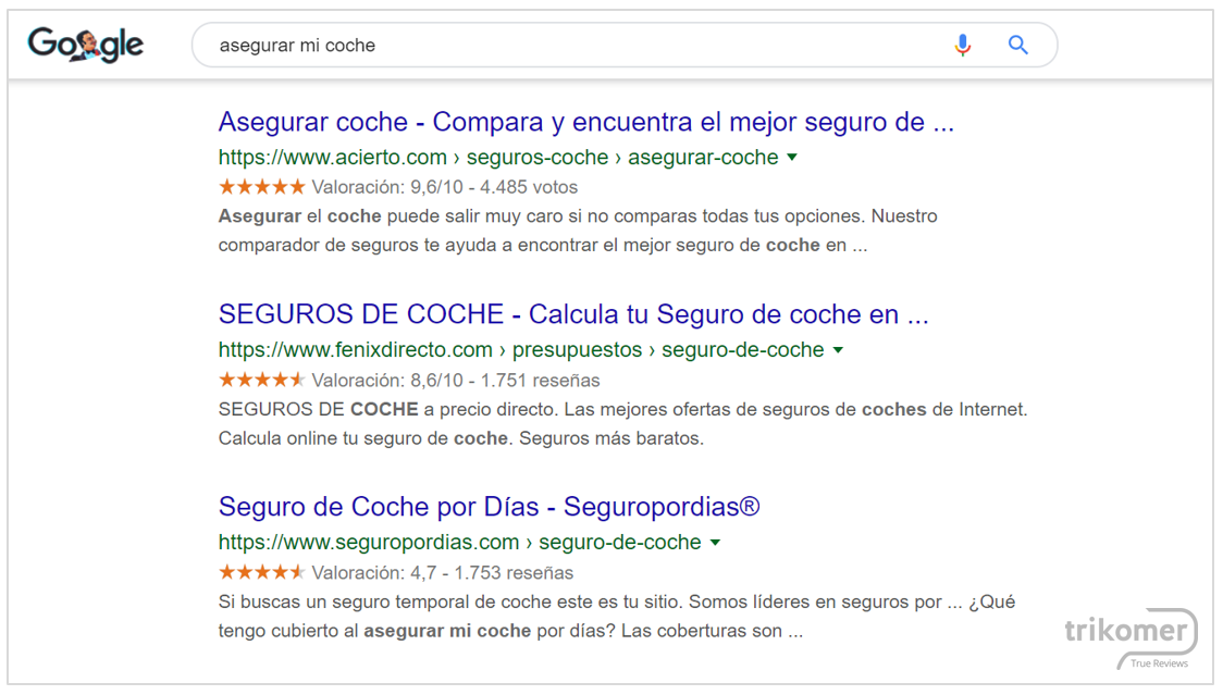 Posicionamiento SEO en resultados de búsqueda de Google